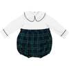 Long Sleeve Beau Bubble, Newbury Tartan - Rompers - 1 - thumbnail