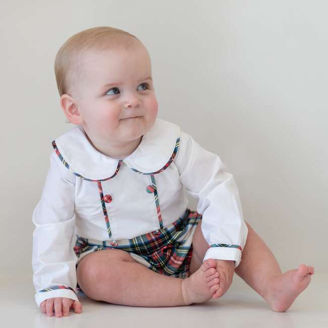 Long Sleeve Barrett Bubble, Townsend Tartan - Rompers - 4
