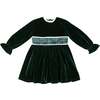 Eliza Dress, Grafton Green Velvet - Dresses - 1 - thumbnail