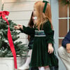 Eliza Dress, Grafton Green Velvet - Dresses - 3 - thumbnail