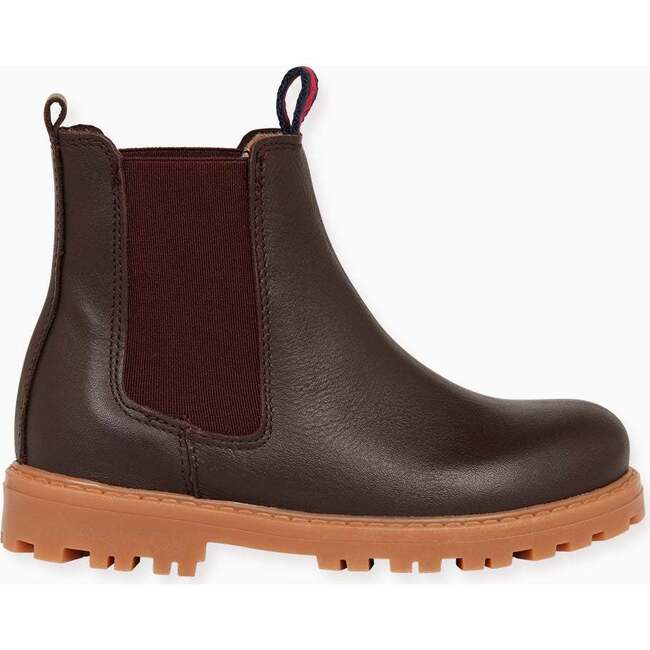 Leather Kids Chelsea Boots, Chocolate Brown - Boots - 3