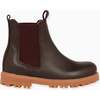 Leather Kids Chelsea Boots, Chocolate Brown - Boots - 3