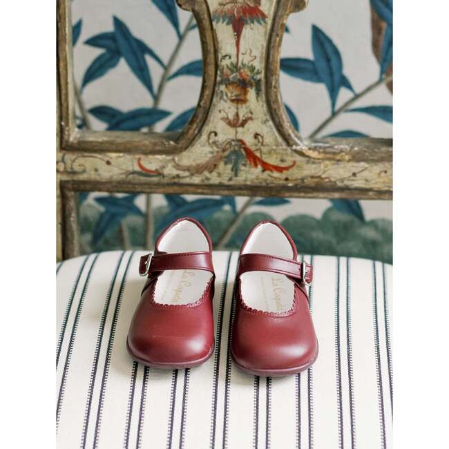 Burgundy Leather Toddler Mary Jane Shoes