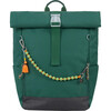 Ari Rolltop Backpack Set | Rowan Bag Charm, Forest Green - Backpacks - 1 - thumbnail