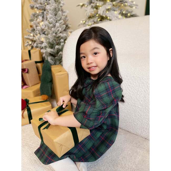 Cotton Rosemoor Dress, Heritage Green Tartan - Dresses - 3