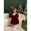 Cotton Velvet Rosemoor Dress, Winterberry Red - Dresses - 3
