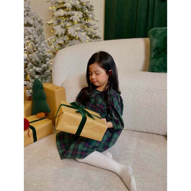 Cotton Rosemoor Dress, Heritage Green Tartan - Dresses - 4