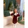 Cotton Velvet Rosemoor Dress, Winterberry Red - Dresses - 4