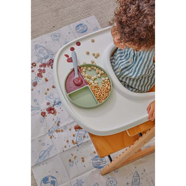 Silicone Suction Plates, Soft Eucalyptus - Tableware - 5