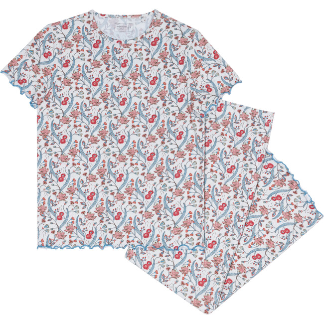 women's mercado bloom short sleeve pima pajamas set