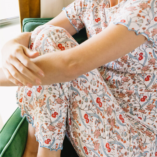 women's mercado bloom short sleeve pima pajamas set - Pajamas - 2
