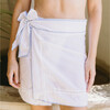 women's white embroidered short pareo - Cover-Ups - 4