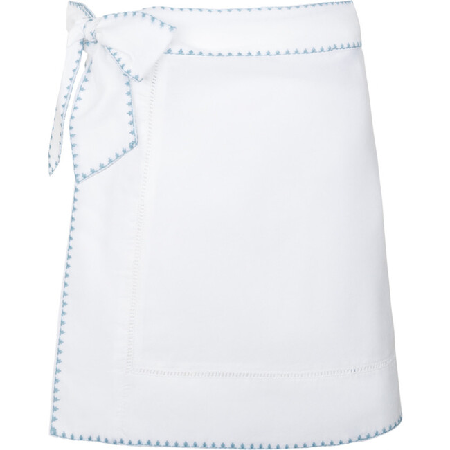 women's white embroidered short pareo - Cover-Ups - 5