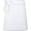 women's white embroidered short pareo - Cover-Ups - 5