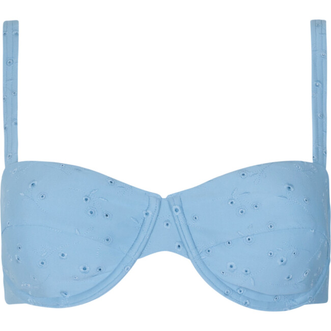 women's dusk blue eyelet cup bikini top