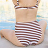 women's cocoa stripe high waist bikini bottom - Two Pieces - 3