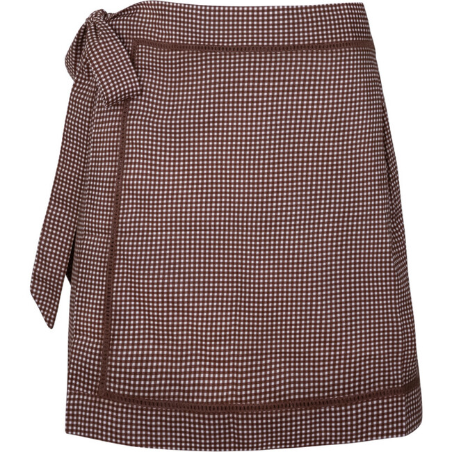 women's cocoa gingham short pareo