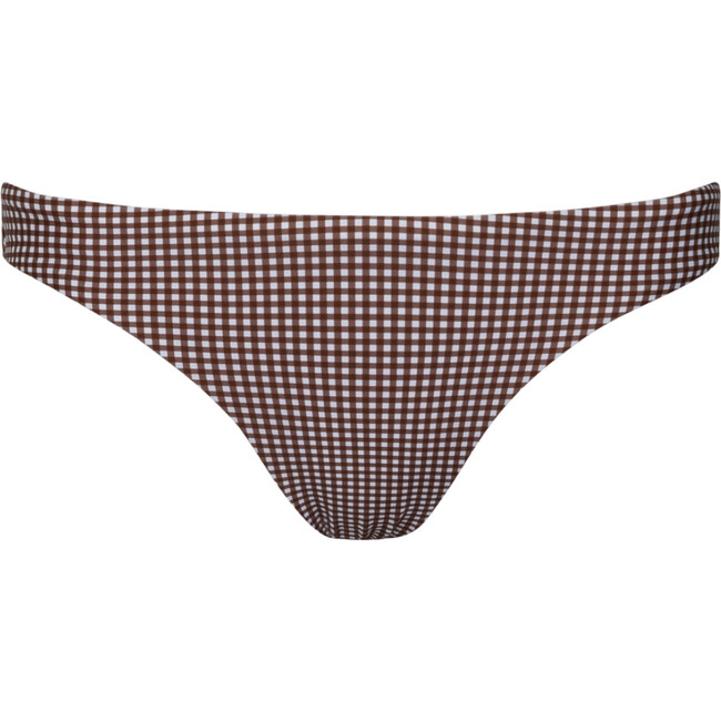 women's cocoa gingham low waist bikini bottom