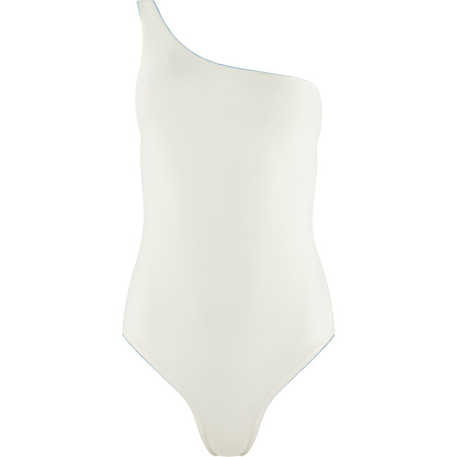 women's dusk blue and cream reversible one shoulder one piece - One Pieces - 5