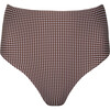 women's cocoa gingham high waist bikini bottom - Two Pieces - 1 - thumbnail