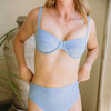 women's dusk blue eyelet cup bikini top - Two Pieces - 6