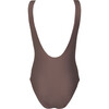women's cocoa gingham square neck one piece - One Pieces - 5
