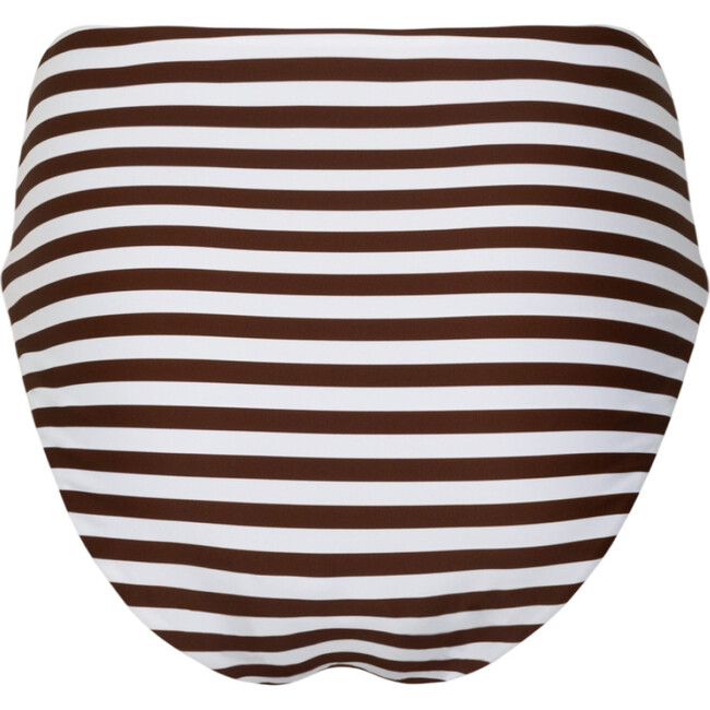 women's cocoa stripe high waist bikini bottom - Two Pieces - 7