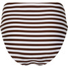 women's cocoa stripe high waist bikini bottom - Two Pieces - 7