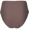 women's cocoa gingham high waist bikini bottom - Two Pieces - 5