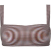women's cocoa gingham bandeau bikini top - Two Pieces - 1 - thumbnail