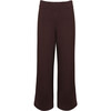 women's brown wide leg knit pant - Pants - 1 - thumbnail