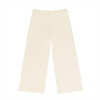 unisex cream wide leg knit pant - Pants - 1 - thumbnail