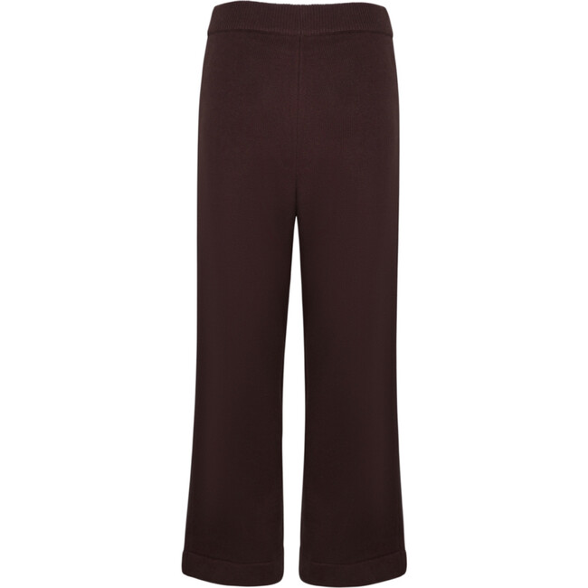 women's brown wide leg knit pant - Pants - 4