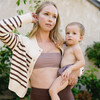 women's cocoa gingham bandeau bikini top - Two Pieces - 6