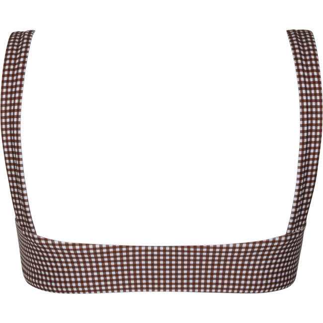 women's cocoa gingham bandeau bikini top - Two Pieces - 7