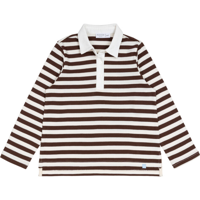 unisex cocoa stripe rugby shirt