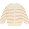 unisex cream and tan stripe knit cardigan - Cardigans - 1 - thumbnail