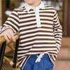 unisex cocoa stripe rugby shirt - T-Shirts - 2