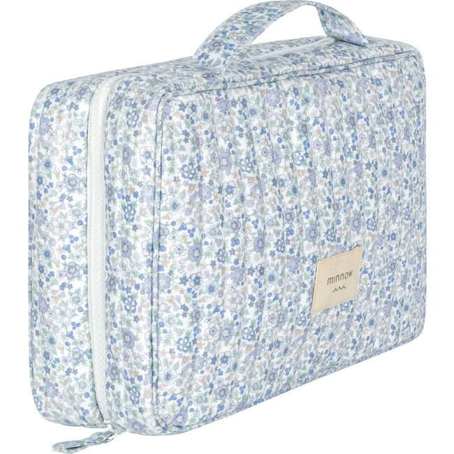 slate floral tri-fold cosmetic case - Makeup Bags - 5