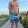 men's teal and dusk blue colorblock boardie - Swim Trunks - 2