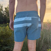 men's teal and dusk blue colorblock boardie - Swim Trunks - 4