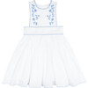 girls white embroidered pinafore dress - Dresses - 1 - thumbnail