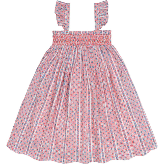 girls rosa vine smocked dress with flutter sleeves