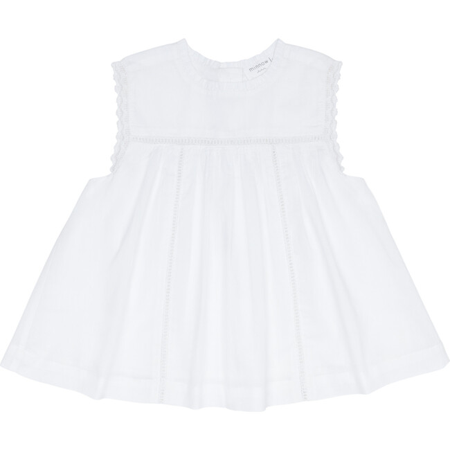 girls white align tank