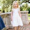 girls white embroidered pinafore dress - Dresses - 4