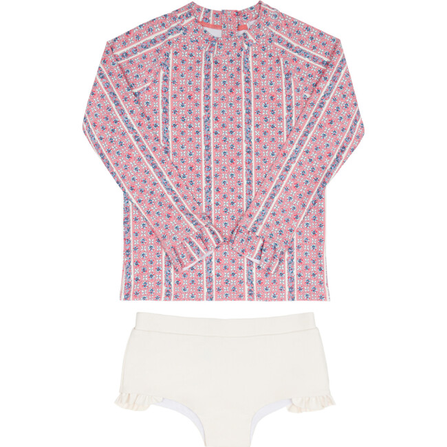 girls rosa vine rashguard set