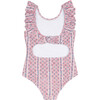 girls rosa vine ruffle collar one piece - One Pieces - 7