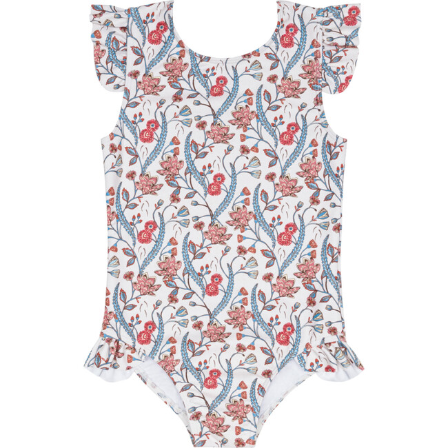 girls mercado bloom cap sleeve rashguard one piece
