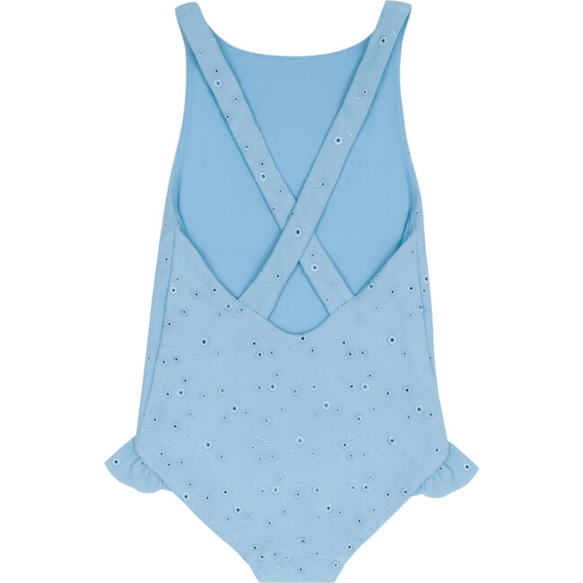 girls dusk blue eyelet ballerina one piece - One Pieces - 7