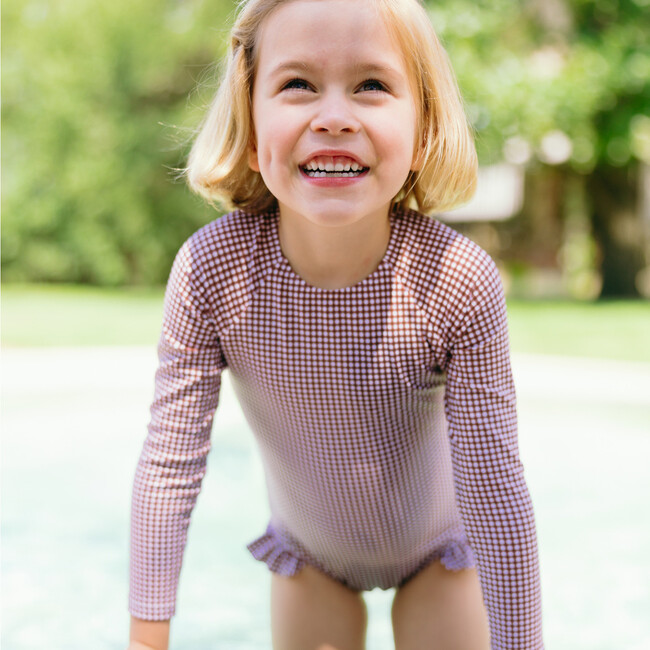 girls cocoa gingham rashguard one piece - One Pieces - 2